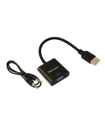 Tecmaster Adaptador/Conversor HDMI macho a VGA hembra + cable de audio 3.5mm