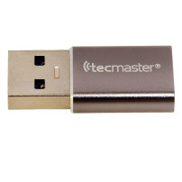 Tecmaster Adaptador OTG Tipo-C a USB-A-3.0 Macho – Aleación de Aluminio