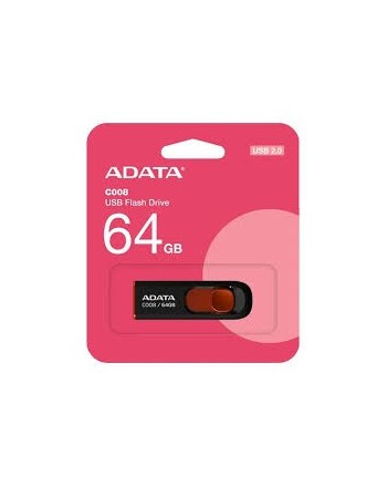Pendrive ADATA 64GB AC008 rojo negro
