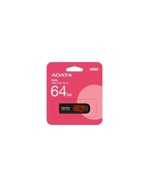 Pendrive ADATA 64GB AC008 rojo negro